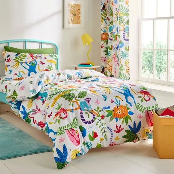 Reversible Duvet Cover Set - Multicolor, Cotton image
