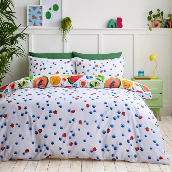 Reversible Duvet Cover Set - Multicolor, Polycotton