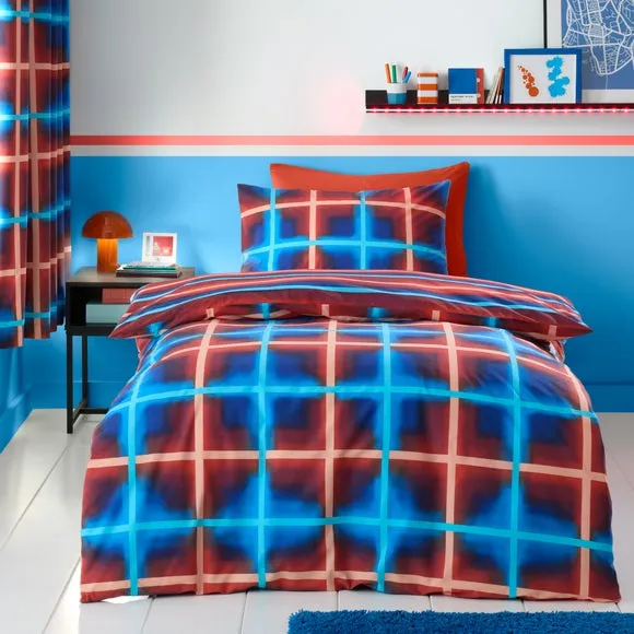 Reversible Duvet Cover Set - Multicolor, Polycotton