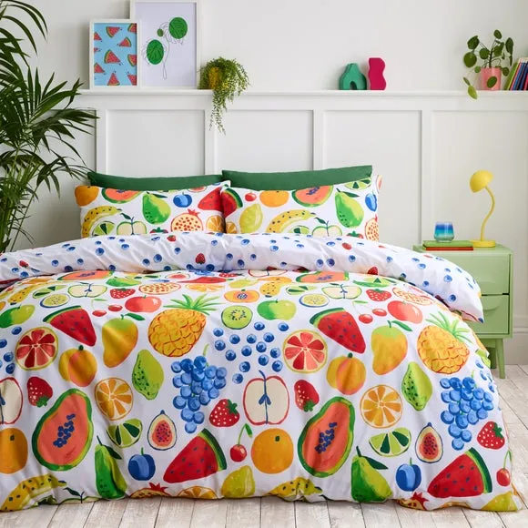 Reversible Duvet Cover Set - Multicolor, Polycotton image