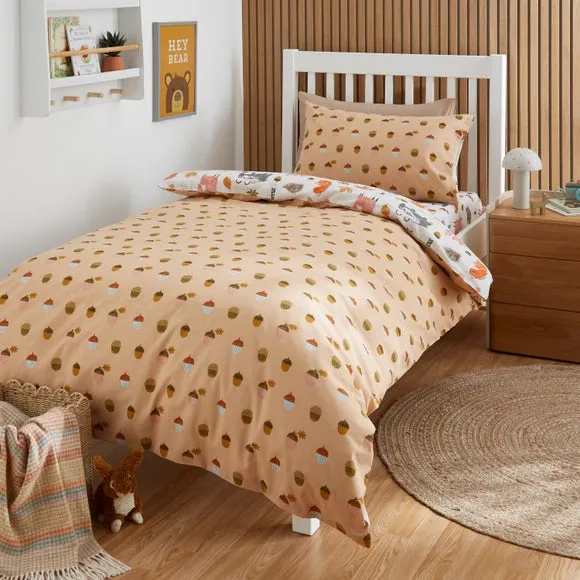 Reversible Duvet Cover Set - Natural, Cotton