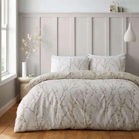 Reversible Duvet Cover Set - Natural, Cotton