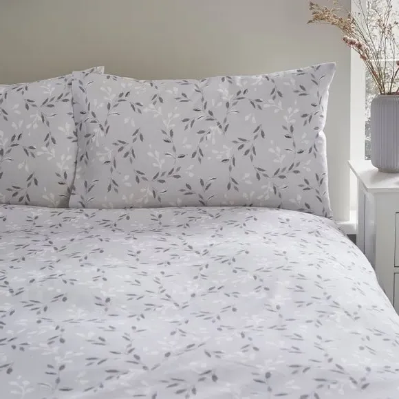 Reversible Duvet Cover Set - Natural, Polycotton