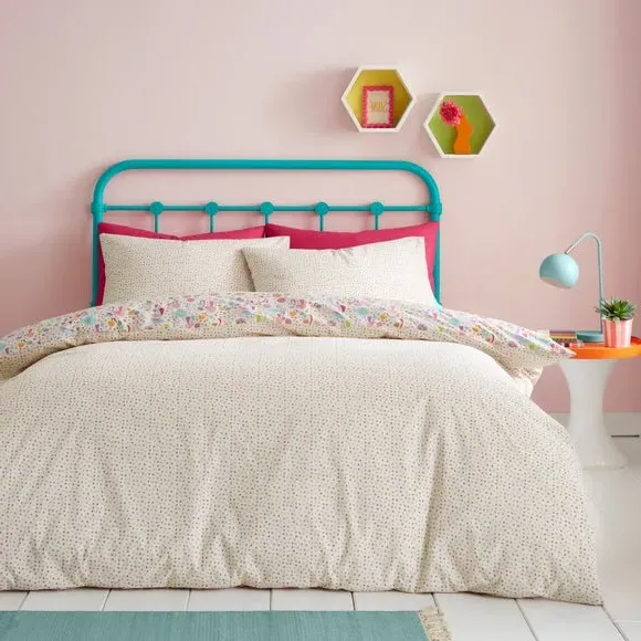 Reversible Duvet Cover Set - Natural, Polycotton