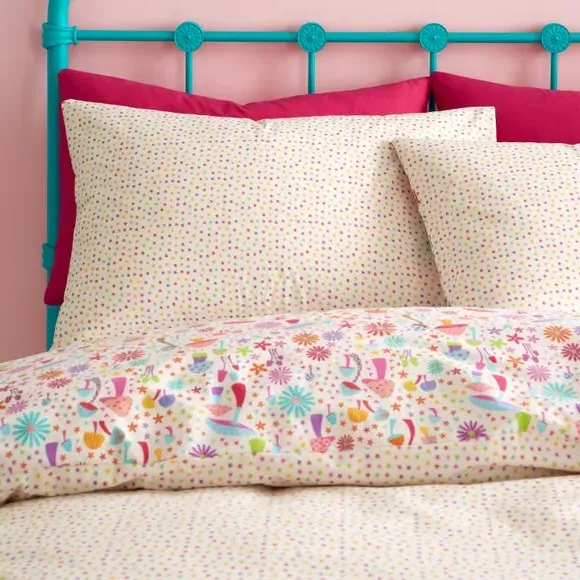 Reversible Duvet Cover Set - Natural, Polycotton