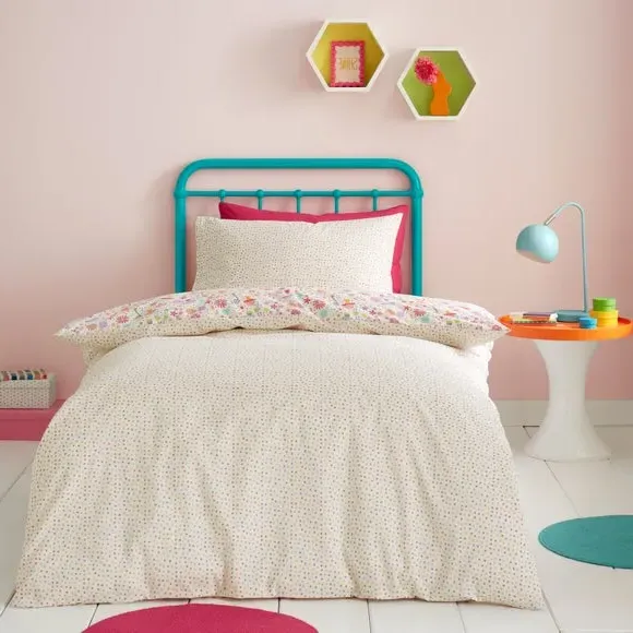 Reversible Duvet Cover Set - Natural, Polycotton