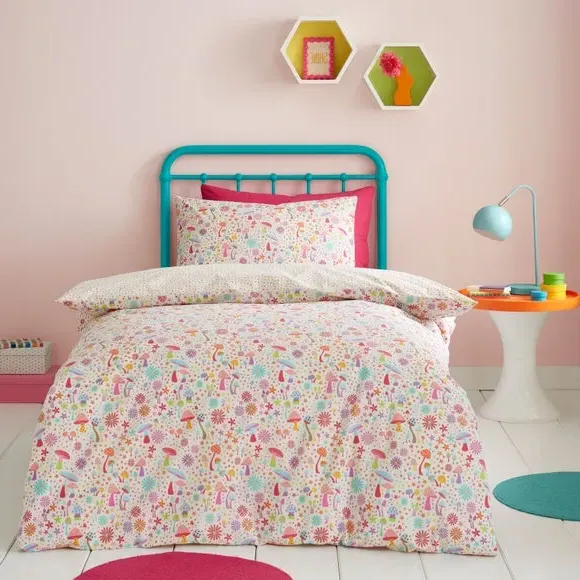 Reversible Duvet Cover Set - Natural, Polycotton image