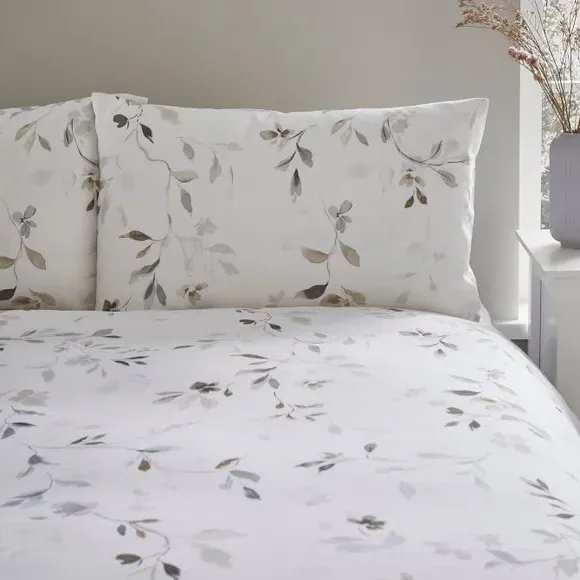 Reversible Duvet Cover Set - Natural, Polycotton