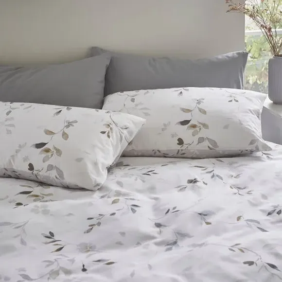Reversible Duvet Cover Set - Natural, Polycotton