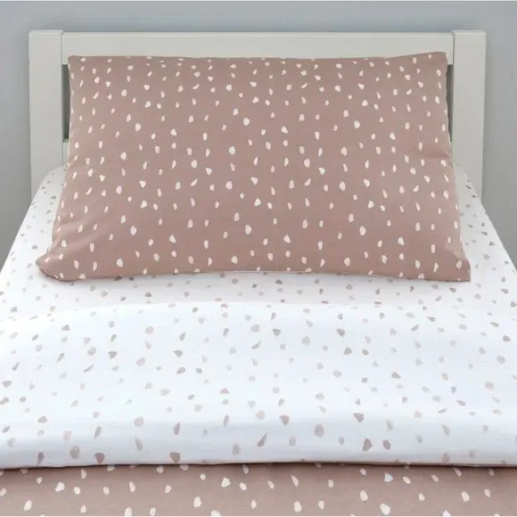 Reversible Duvet Cover Set - Pink, Cotton