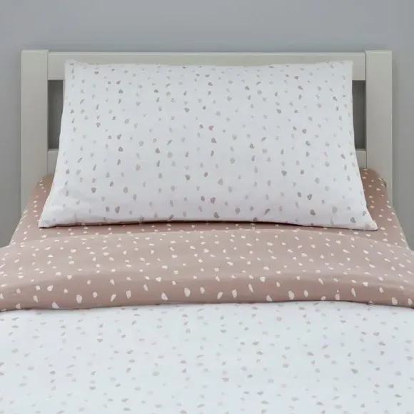 Reversible Duvet Cover Set - Pink, Cotton