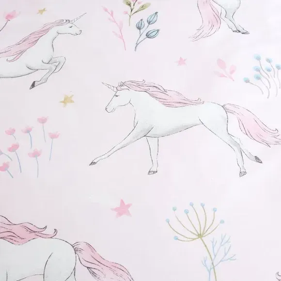 Reversible Duvet Cover Set - Pink, Polycotton