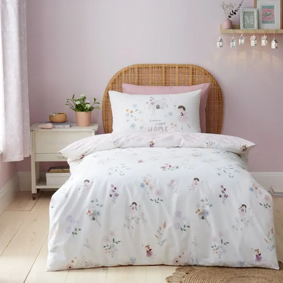 Reversible Duvet Cover Set - Pink, Polycotton image