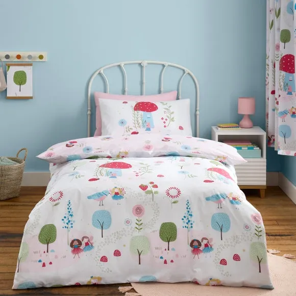 Reversible Duvet Cover Set - Pink, Polycotton image