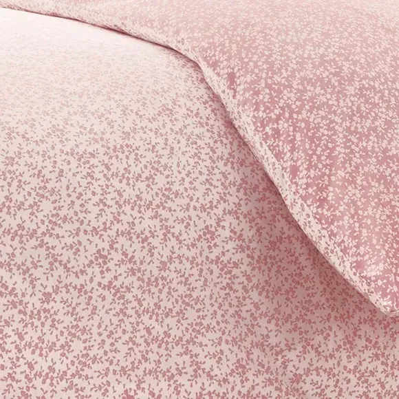 Reversible Duvet Cover Set - Pink, Polycotton