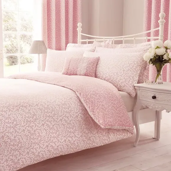Reversible Duvet Cover Set - Pink, Polycotton image