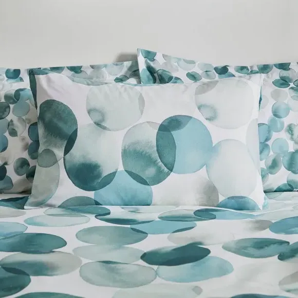 Reversible Duvet Cover Set - Teal, Polycotton