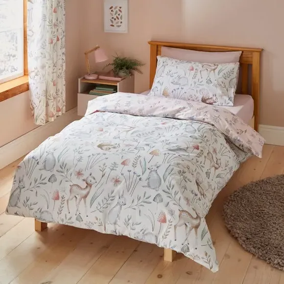 Reversible Duvet Set with Pillowcase - Pink