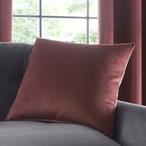 Reversible Eyelet Curtains - Wine, Velour