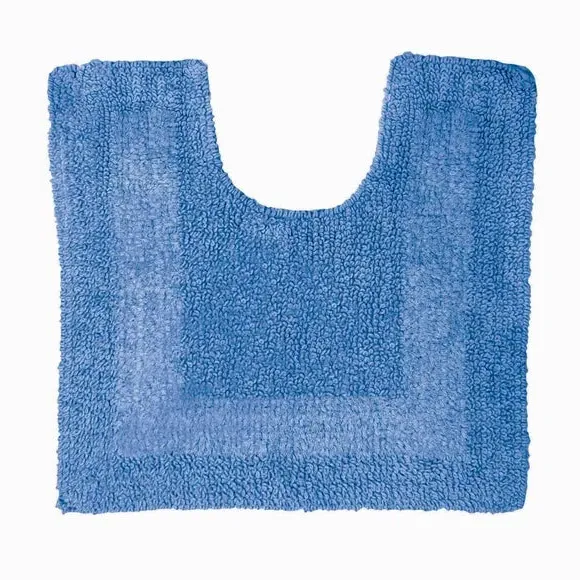 Reversible Pedestal Mat - Blue, Cotton