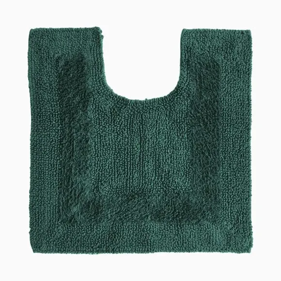 Reversible Pedestal Mat - Bottle Green, Cotton