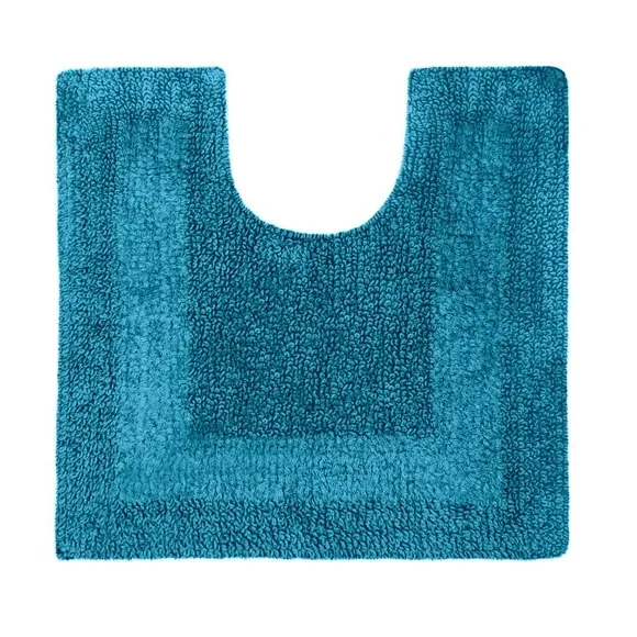 Reversible Pedestal Mat - Teal, Cotton