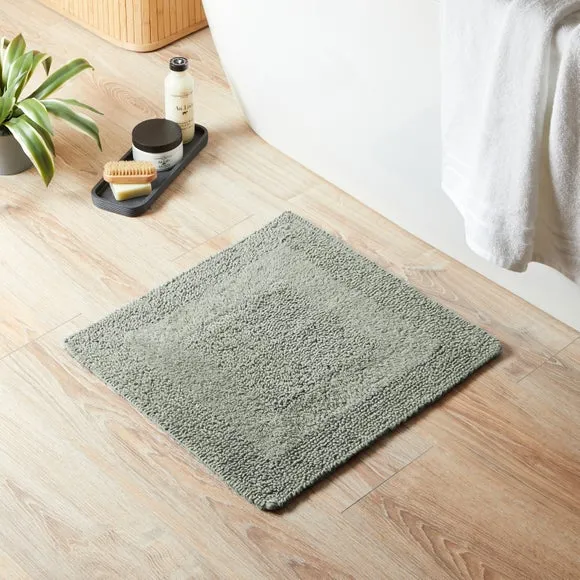 Reversible Shower Mat - Sage, Cotton