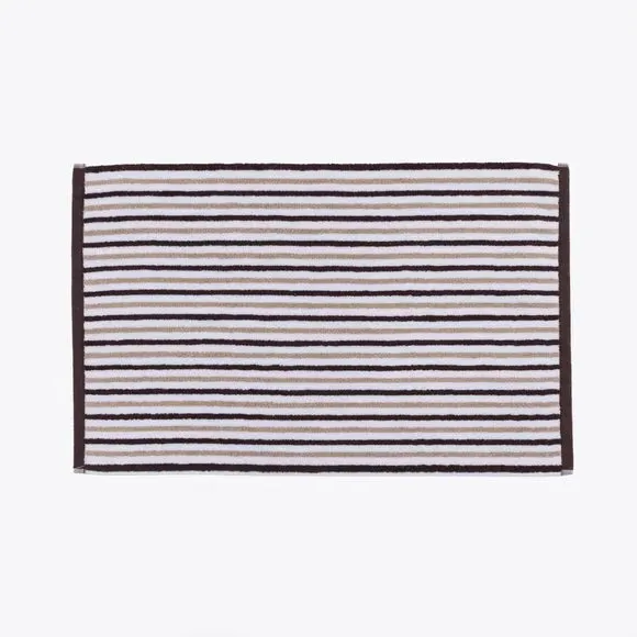 Reversible Stripe Bath Mat - Dark Raisin, Cotton