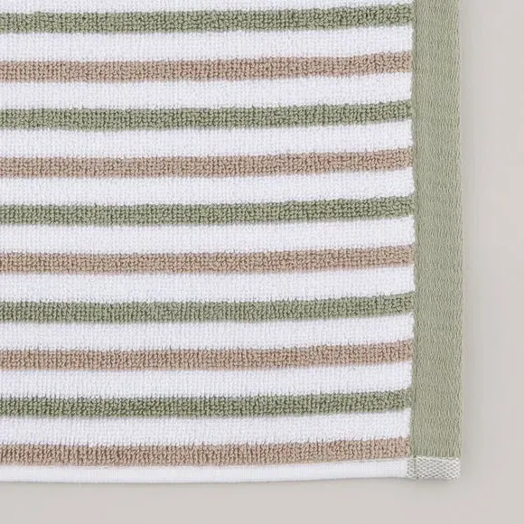 Reversible Stripe Bath Mat - Latte, Cotton