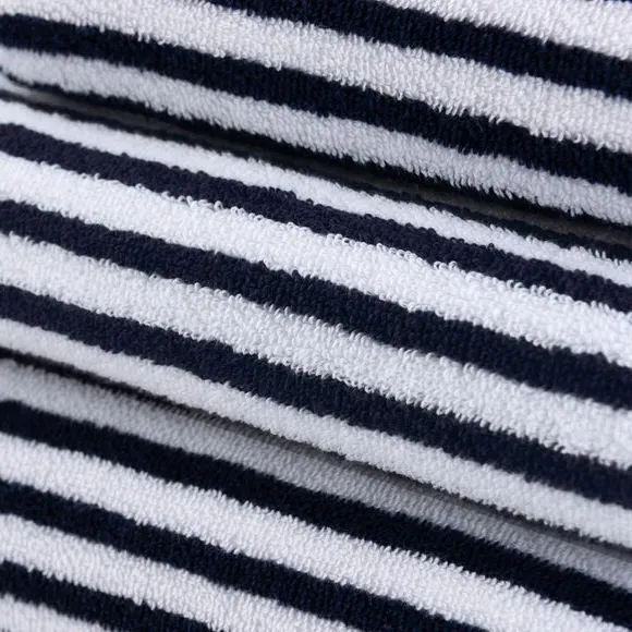 Reversible Striped Towel - Charcoal, Cotton