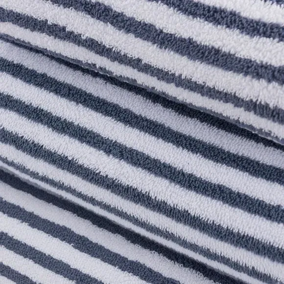 Reversible Striped Towel - Charcoal, Cotton