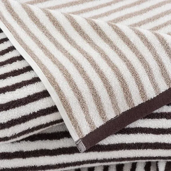 Reversible Striped Towel - Dark Raisin, Cotton