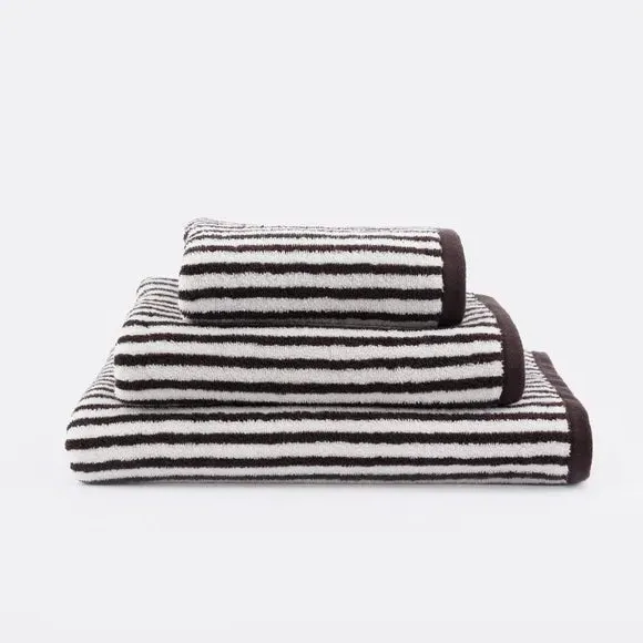 Reversible Striped Towel - Dark Raisin, Cotton