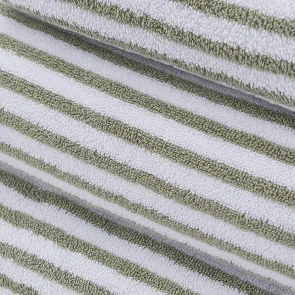 Reversible Striped Towel - Latte, Cotton