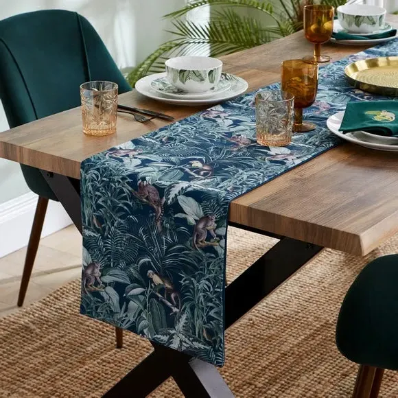 Reversible Table Runner - Green, Polyester