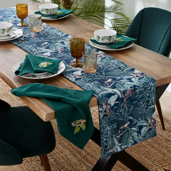 Reversible Table Runner - Green, Polyester
