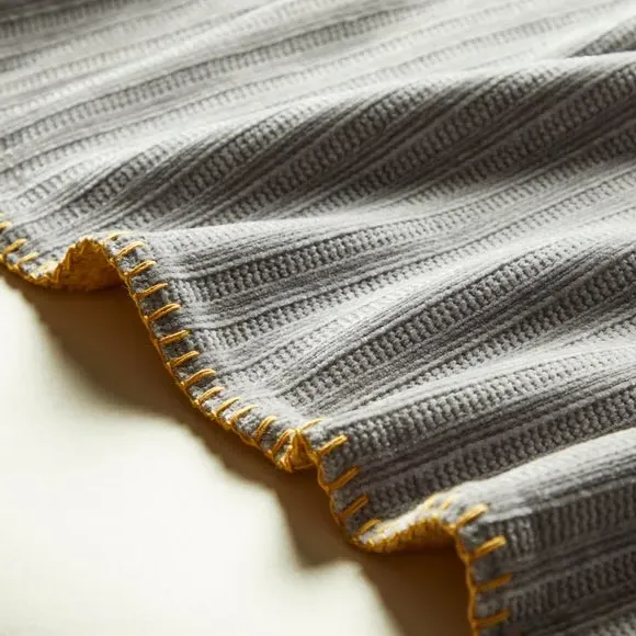 Reversible Throw Blanket - Ochre, Chenille