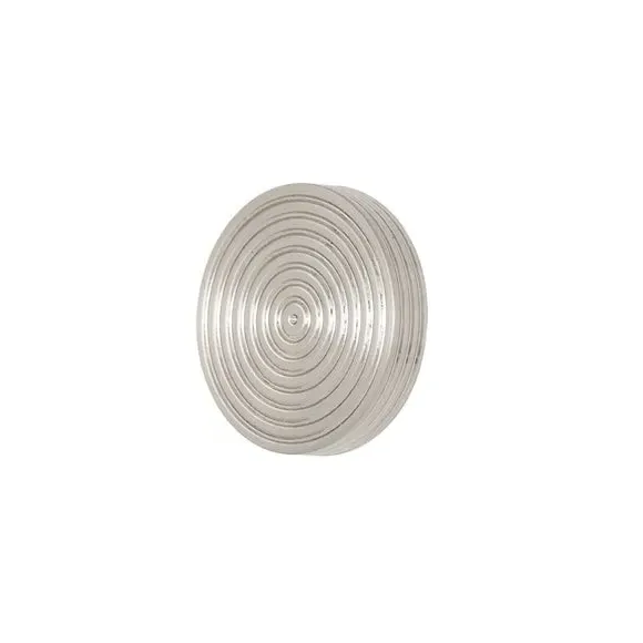 Ribbed Curtain Tieback Hooks - Satin Steel, Metal