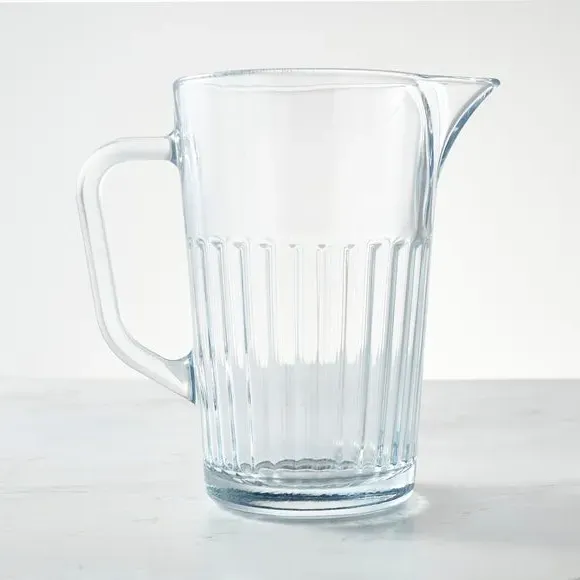Ribbed Jug - Clear, Soda Lime Glass image