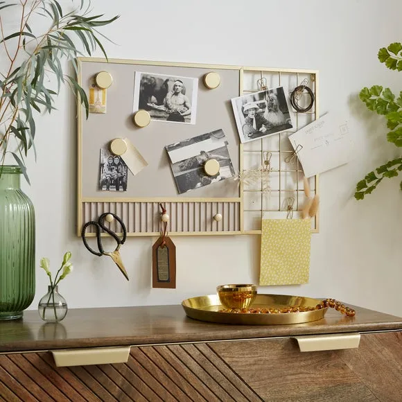 Ribbed Magnetic Notice Board - Natural, Wood image