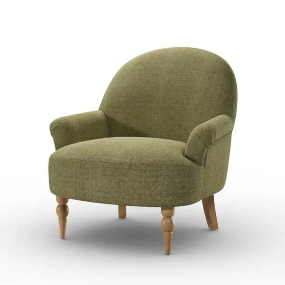 Ribbed Occasional Armchair - Soft Olive, Chenille
