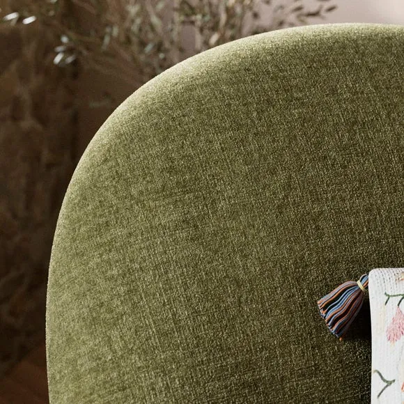Ribbed Occasional Armchair - Soft Olive, Chenille