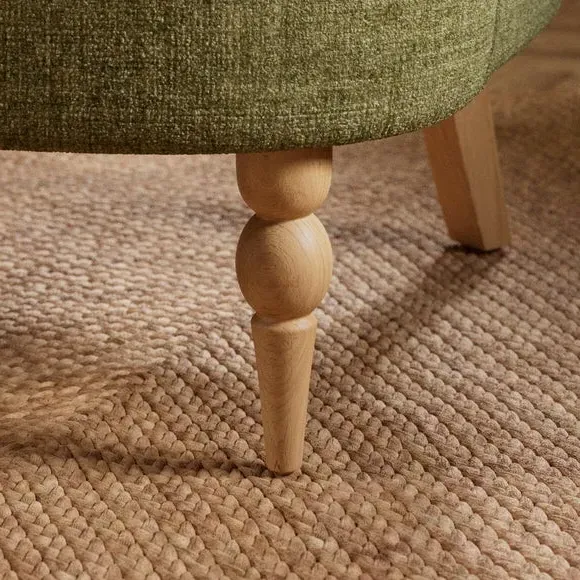 Ribbed Occasional Armchair - Soft Olive, Chenille