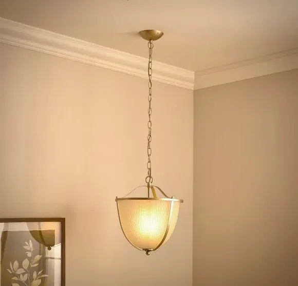 Ribbed Pendant Light - Multicolor, Glass