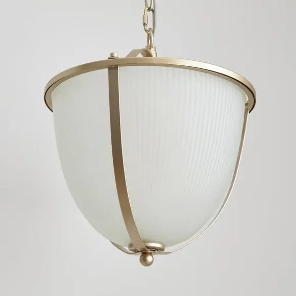 Ribbed Pendant Light - Multicolor, Glass