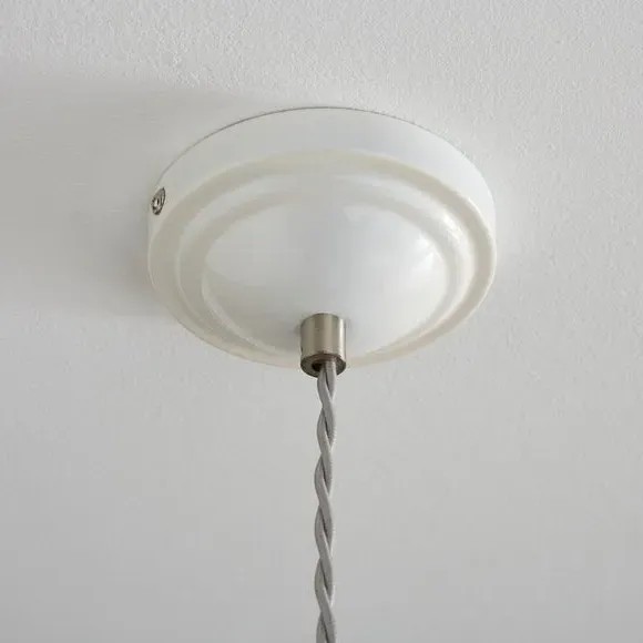 Ribbed Pendant Light - White, Ceramic