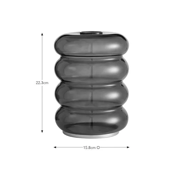 Ribbed Pendant Shade Easy Fit - Amber, Glass