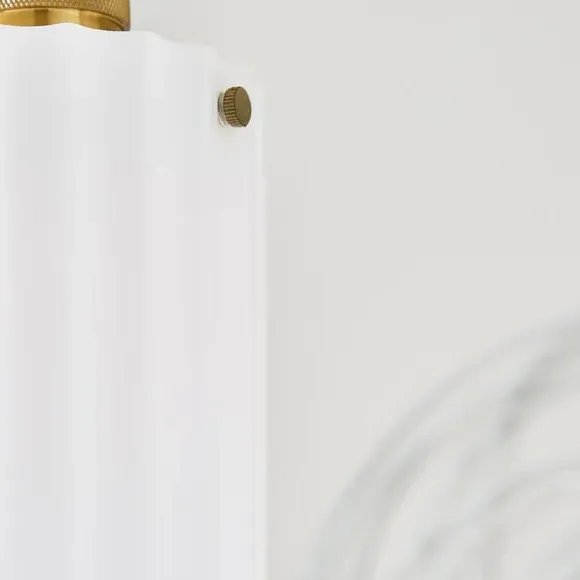Ribbed Pendant Shade Easy Fit - Gold, Glass