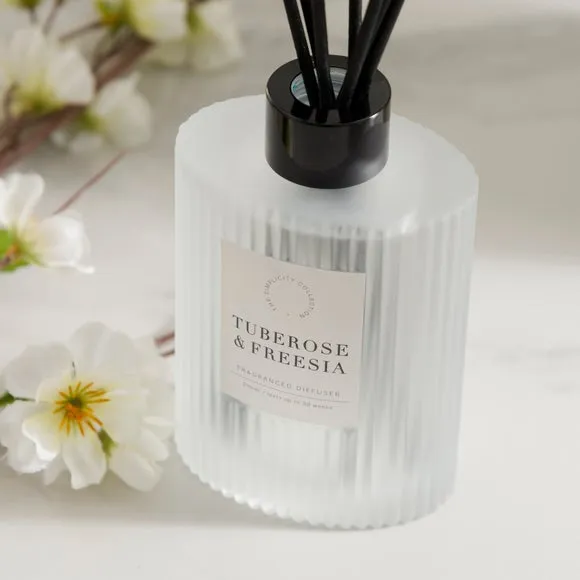 Ribbed Reed Diffuser - Clear Glass