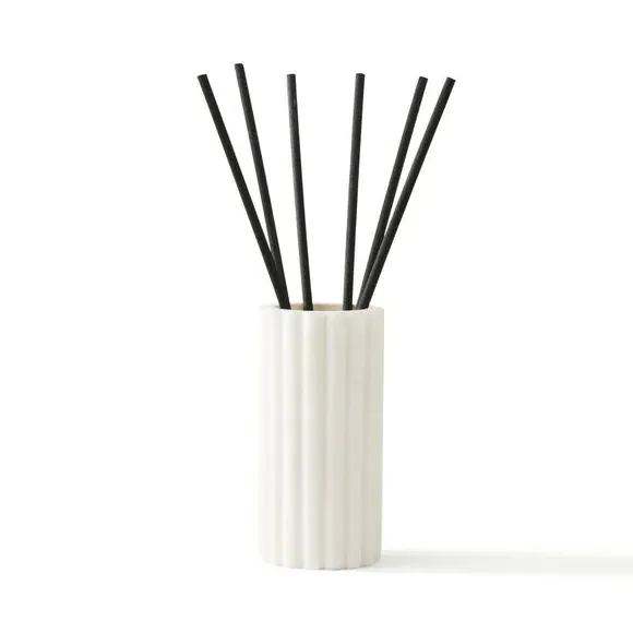 Ribbed Reed Diffuser - White, Marble